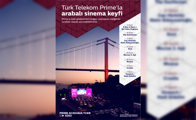 Türk Telekom Prime’la ‘Arabalı Sinema Geceleri’ başlıyor