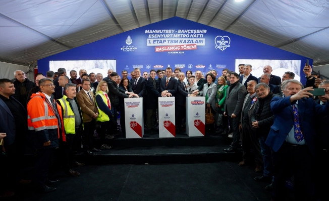 İBB, Mahmutbey-Bahçeşehir-Esenyurt Metro Hattının Yapımını Başlattı