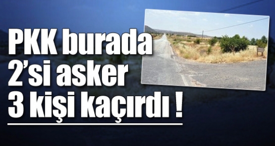 PKK 2'si asker 3 kişi kaçırdı !