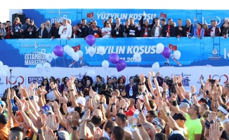 İmamoğlu,Türkiye İş Bankası 45. İstanbul Maratonu'nu Başlattı